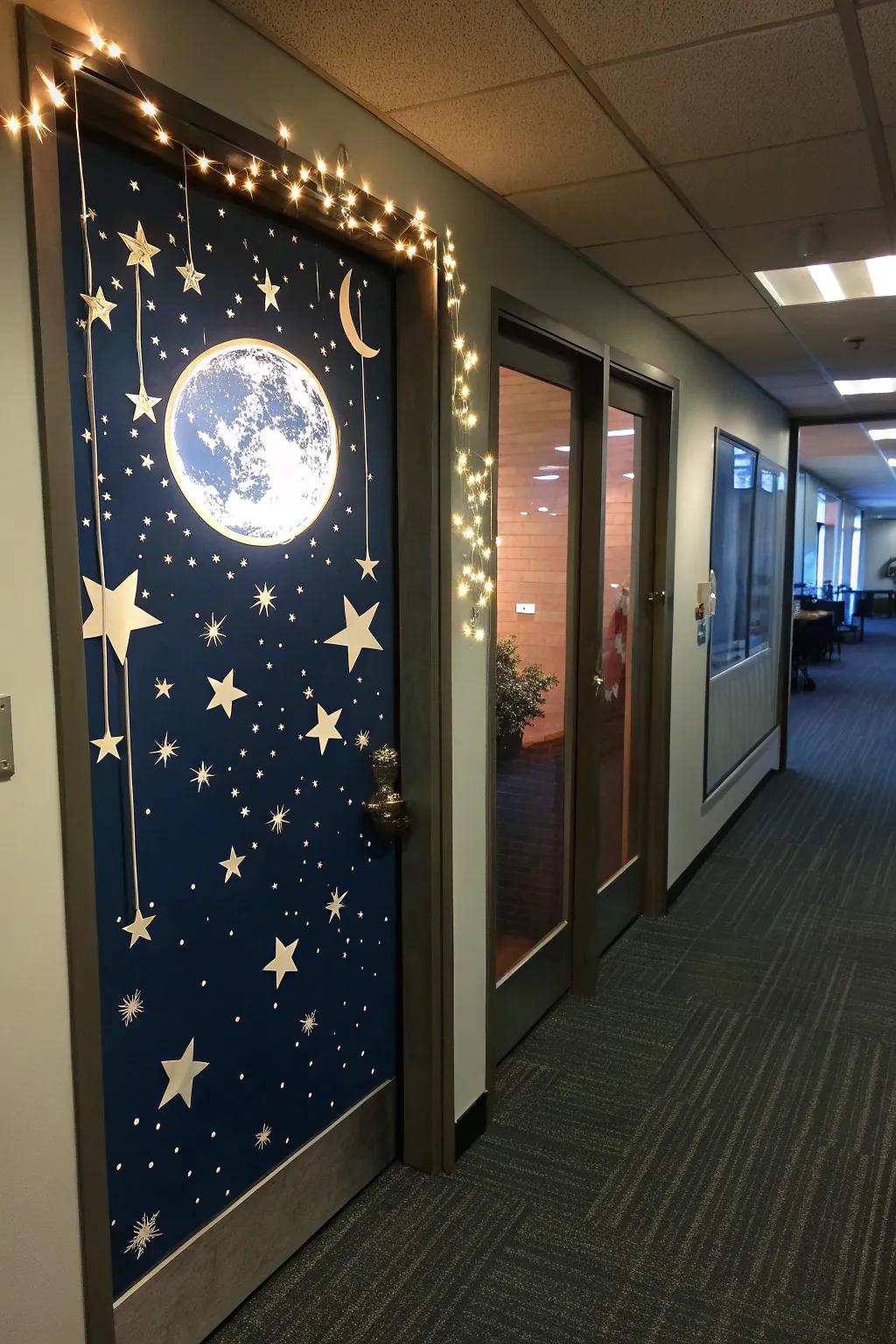 Allow your entryway to shine with a Twinkling Evening theme.