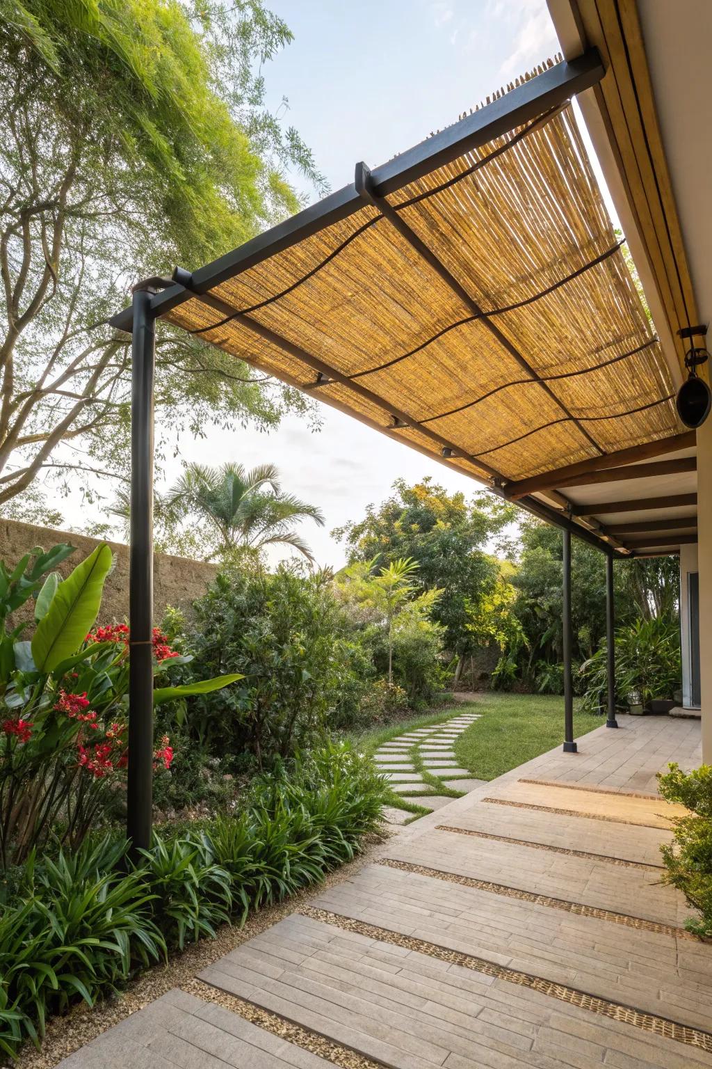 Reed shades offer a sustainable and stylish sun solution.