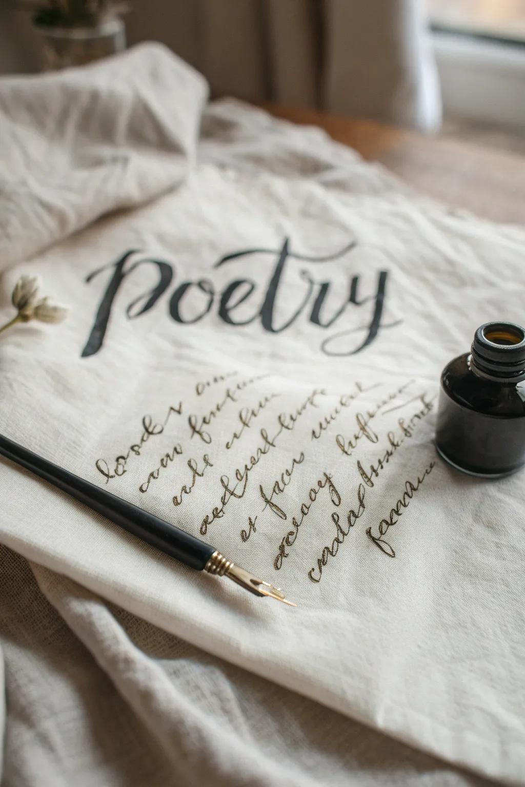 Calligraphy lends an artisanal refinement to poetry.