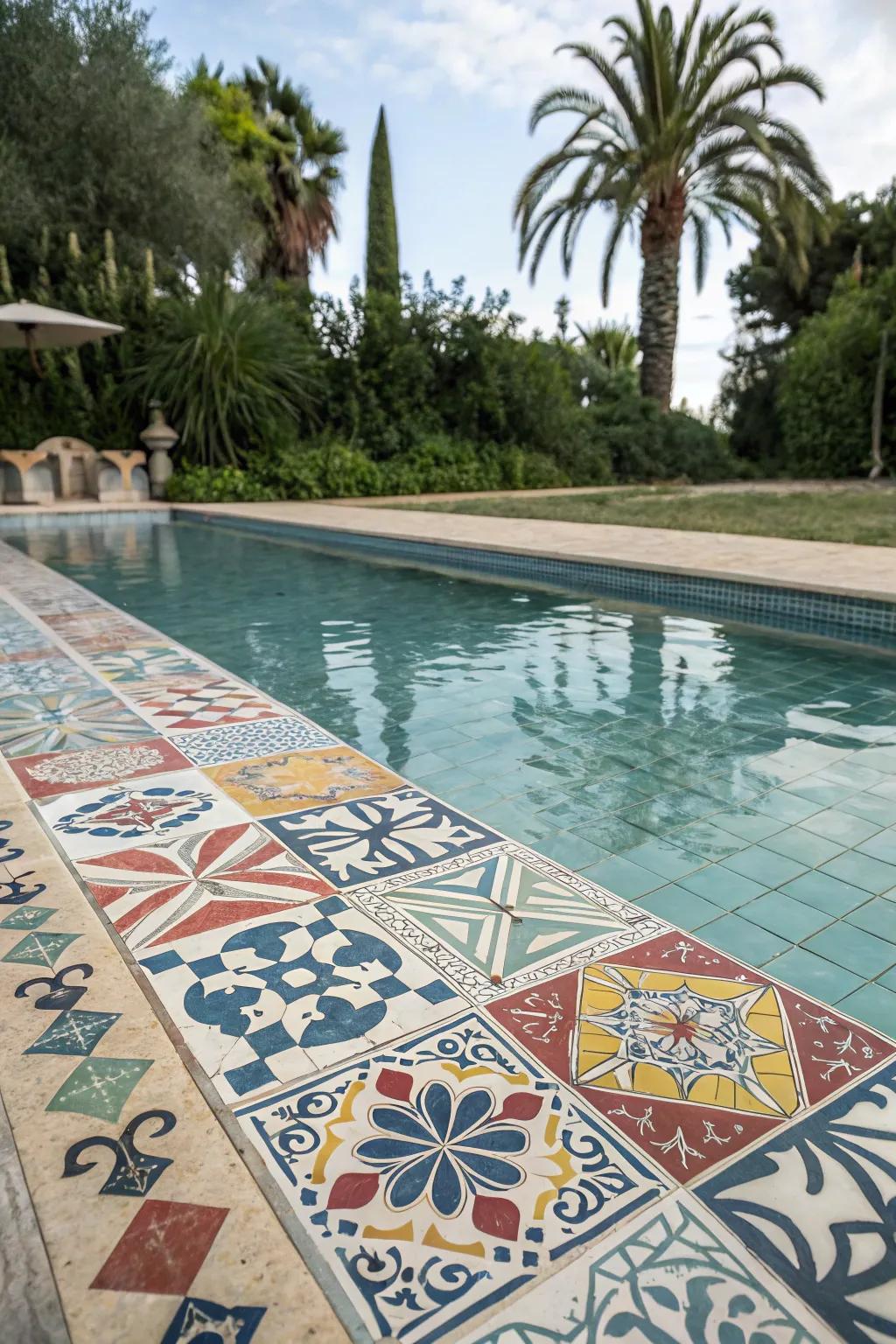 Artist's palette slabs bring artistic flair and creativity to your pool.