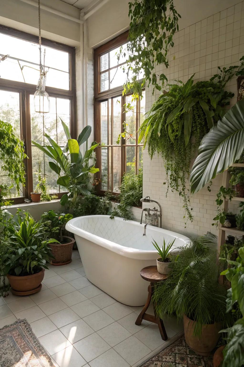 Flora offers a lively and fresh component to the lavatory.