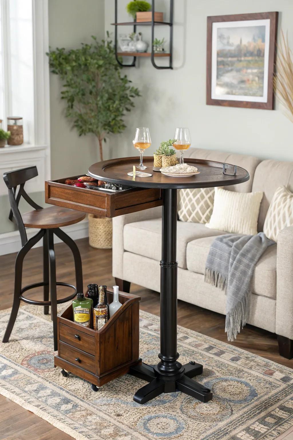 With a versatile convertible pub table, adapt to any happening.