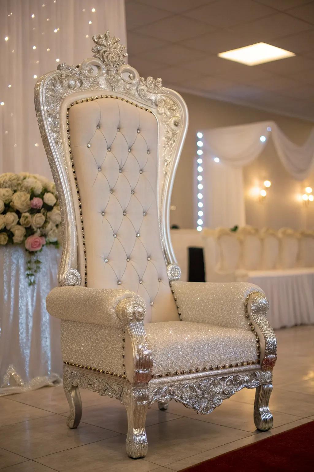 Luxurious seating furniture enables the celebrant to experience regal treatment.