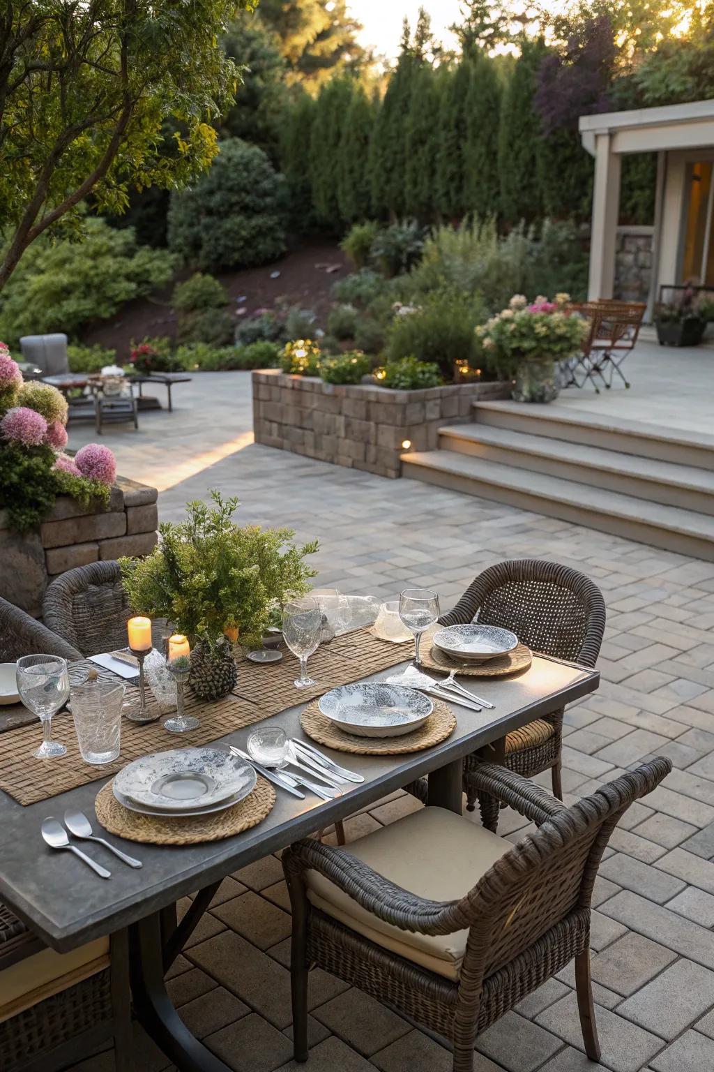 Dining outdoors transforms meals into extraordinary and soothing experiences.