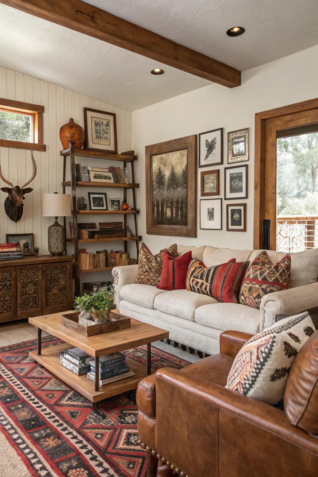 Combining diverse styles adds unique character to your home.