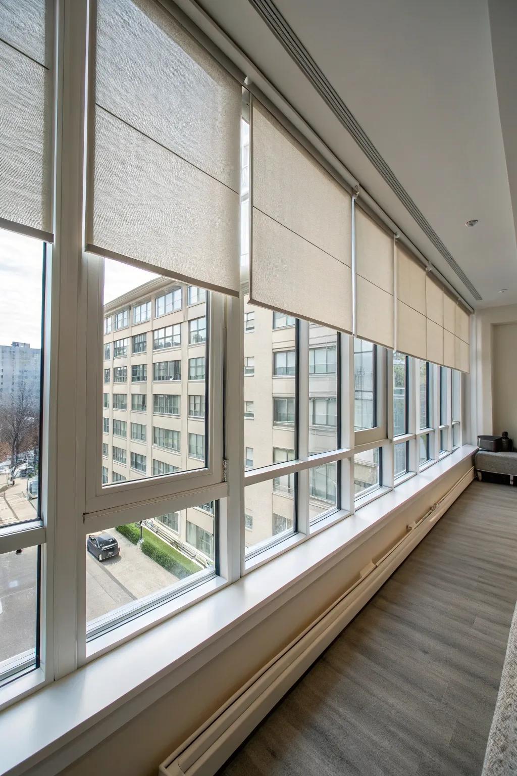 Improve privacy and style using detachable window coverings.