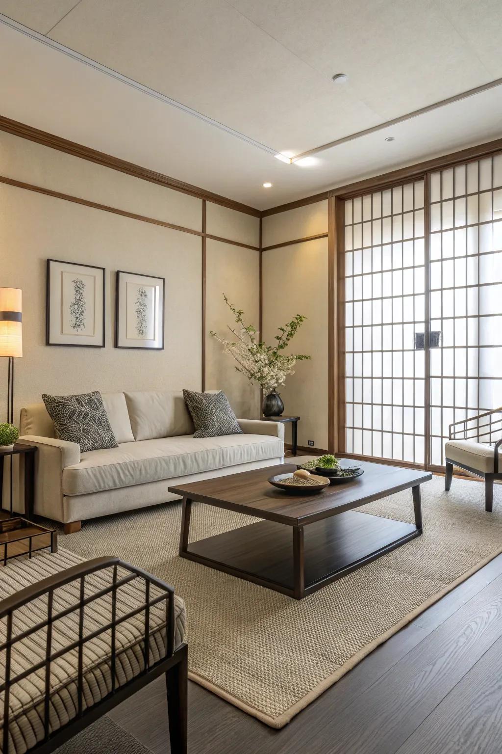 A minimalist space that exudes sophistication and simplicity.