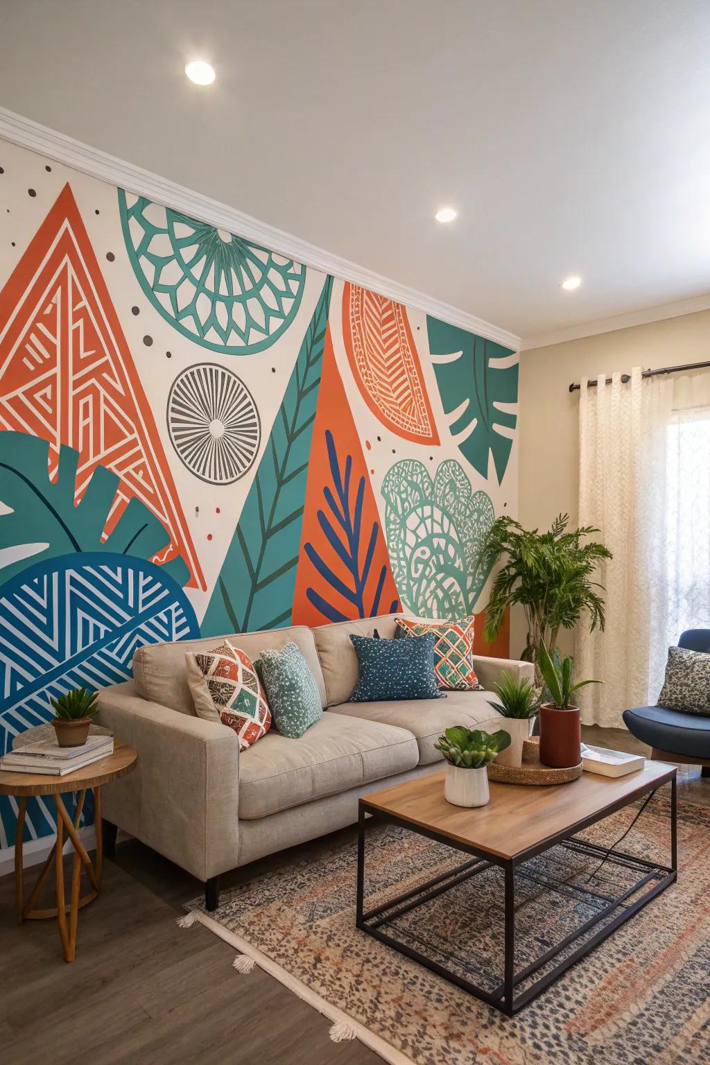 A showcase artistic wall can transform a space into a personal artistic gallery.