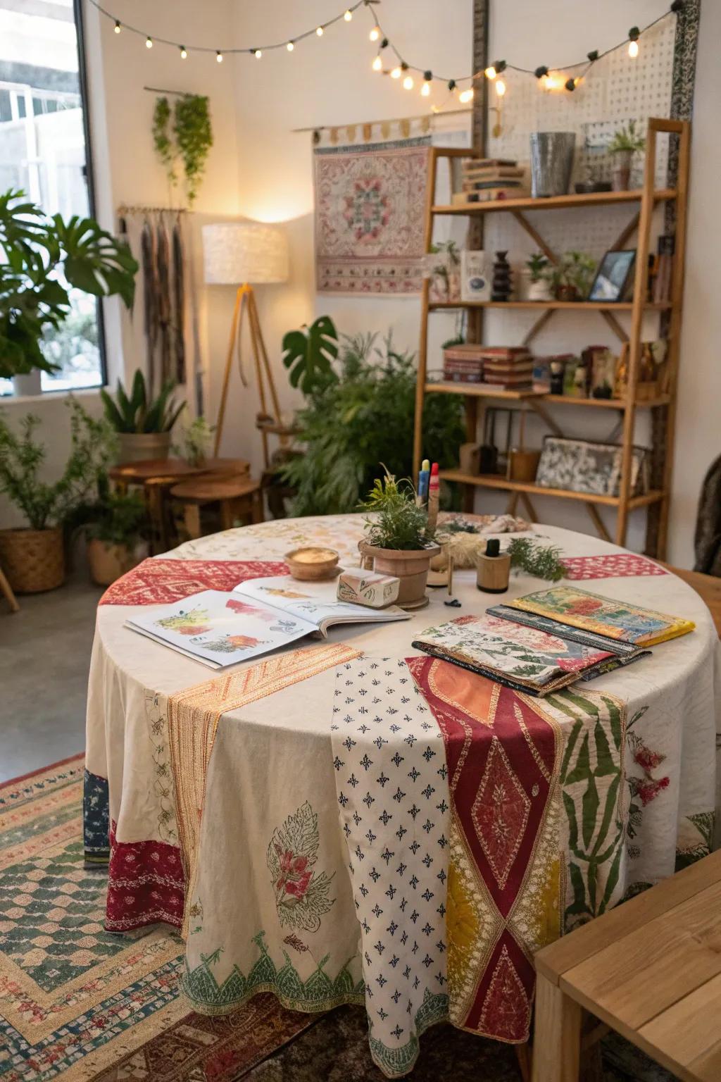 Blending materials brings a unique, free-spirited flair.