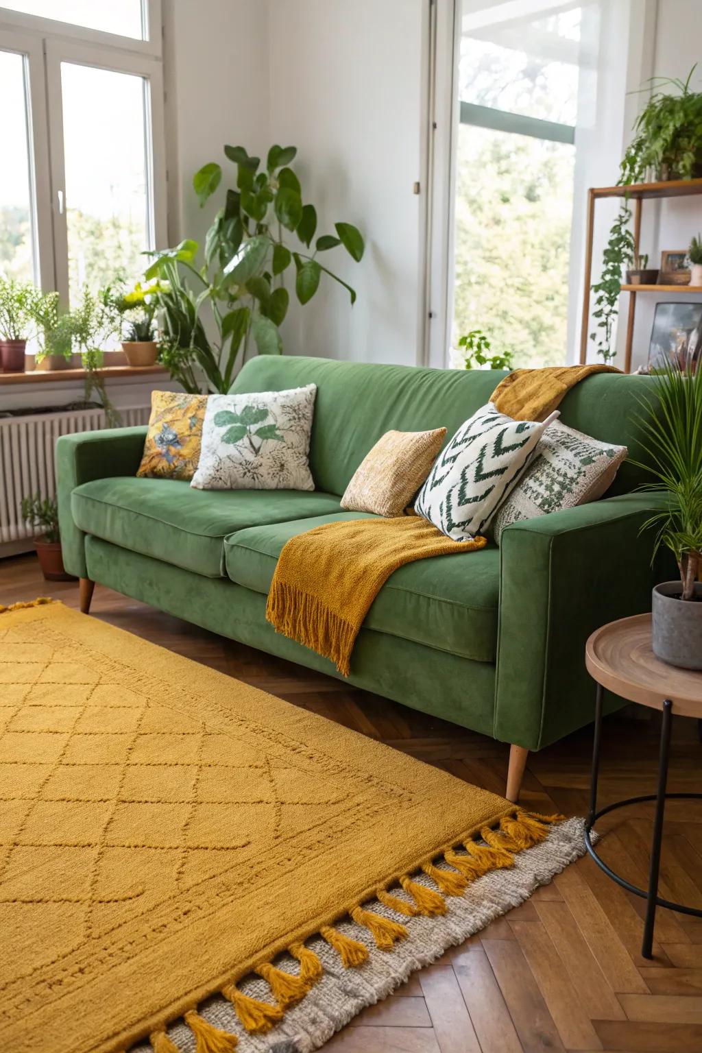 Golden yellow tones introduce warmth and energy to a room.