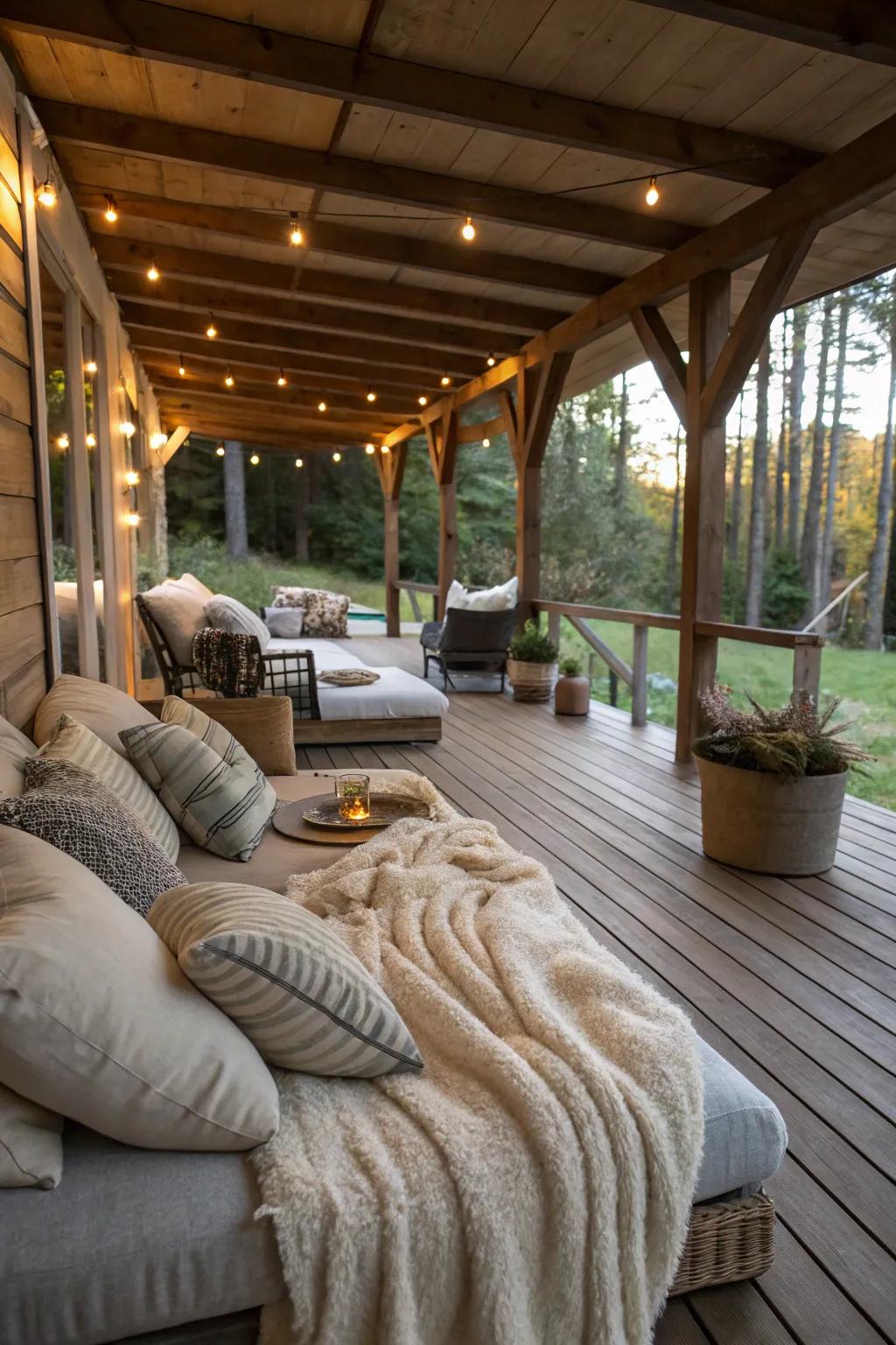 Beneath-deck space provides a hidden, shaded break.