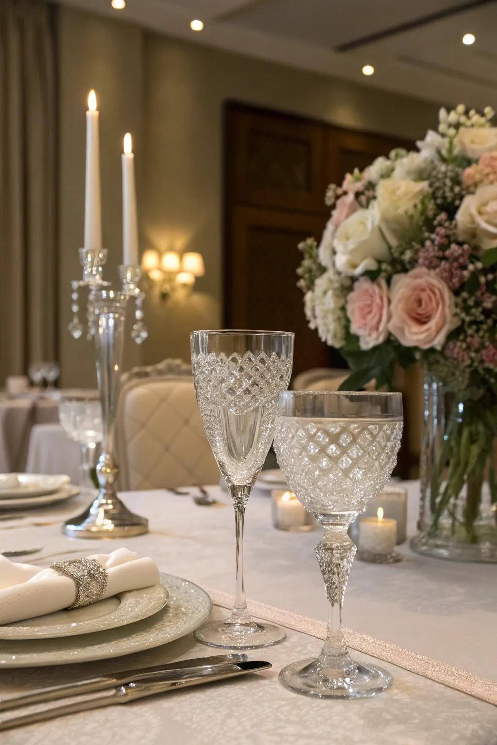 Cool glassware that brings elegance to the party.