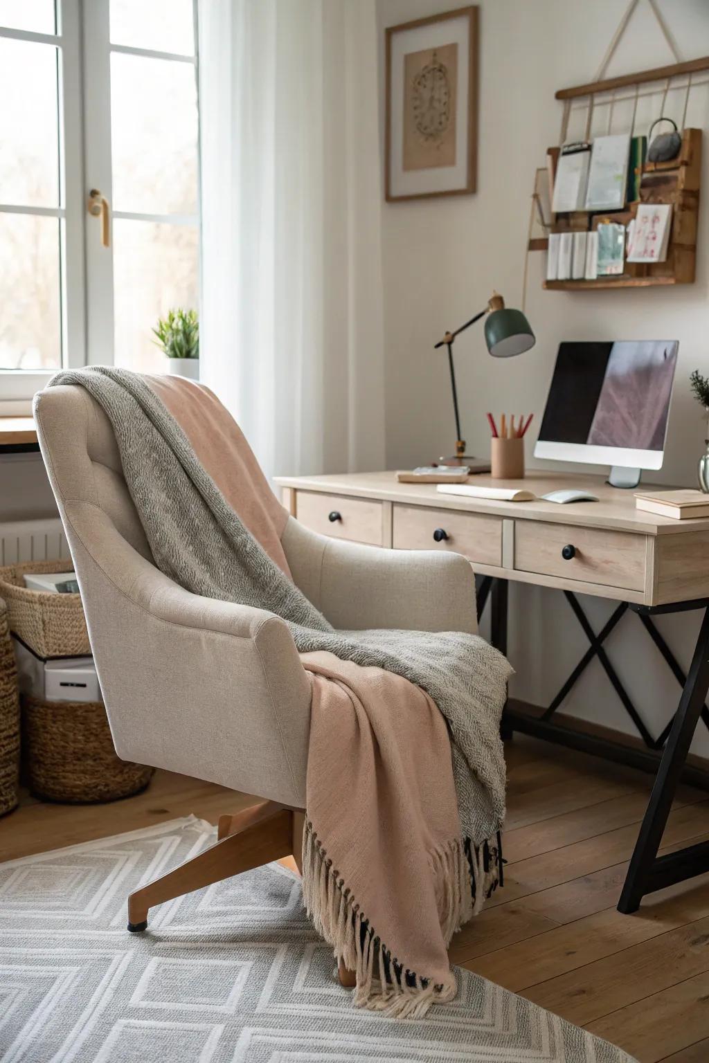 Comfort features create an inviting and welcoming workspace.