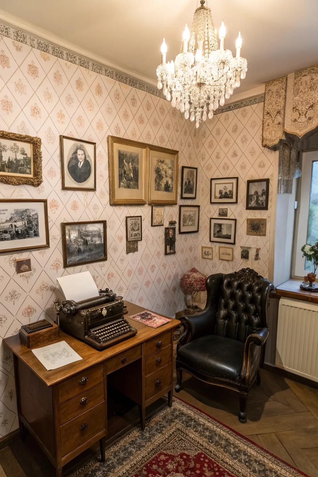 A harmonious theme ties together the decor in this stylish cigar space.