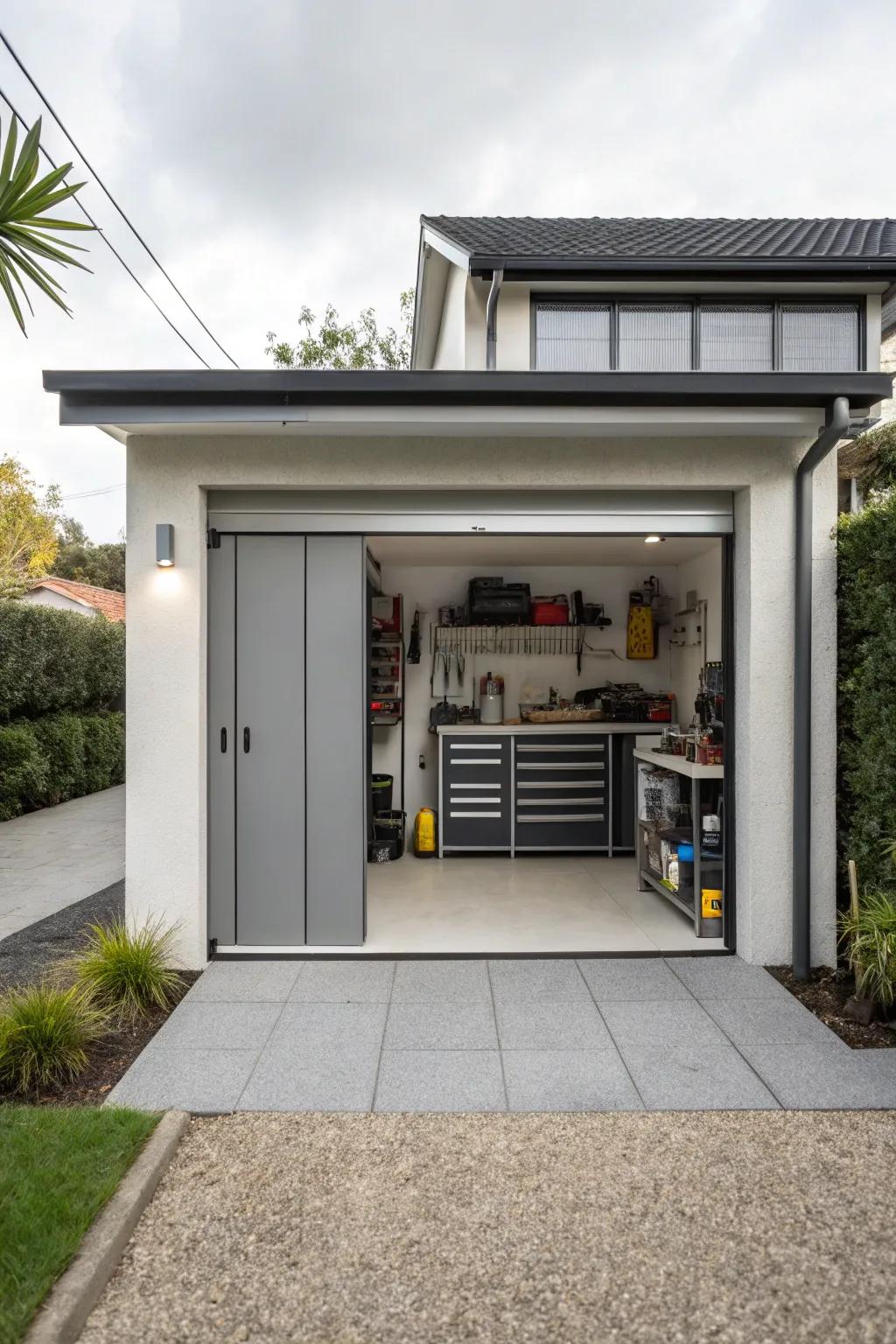 Space-efficient garage doors can have a significant impact in small spaces.