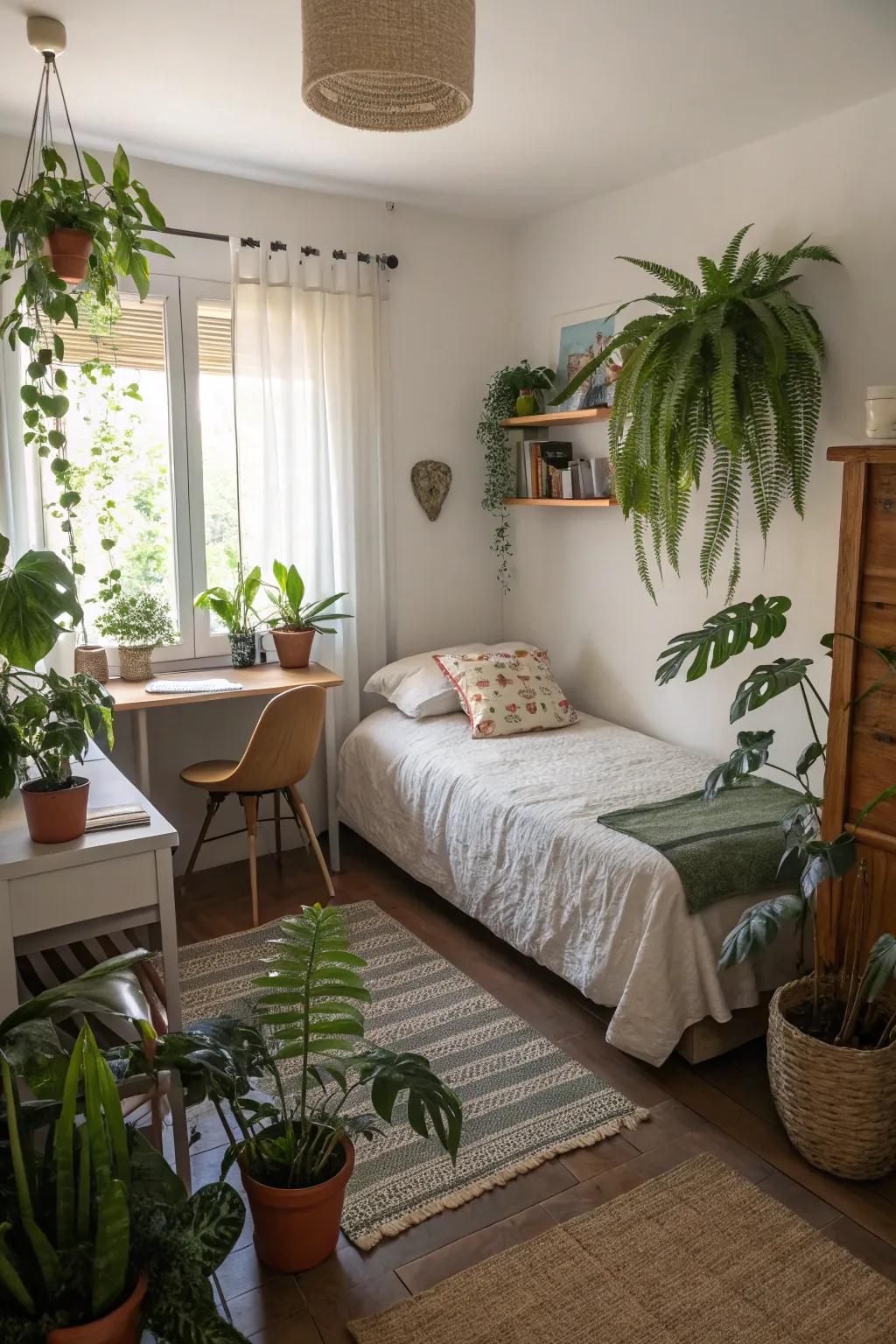 Plants bring a touch of nature indoors.