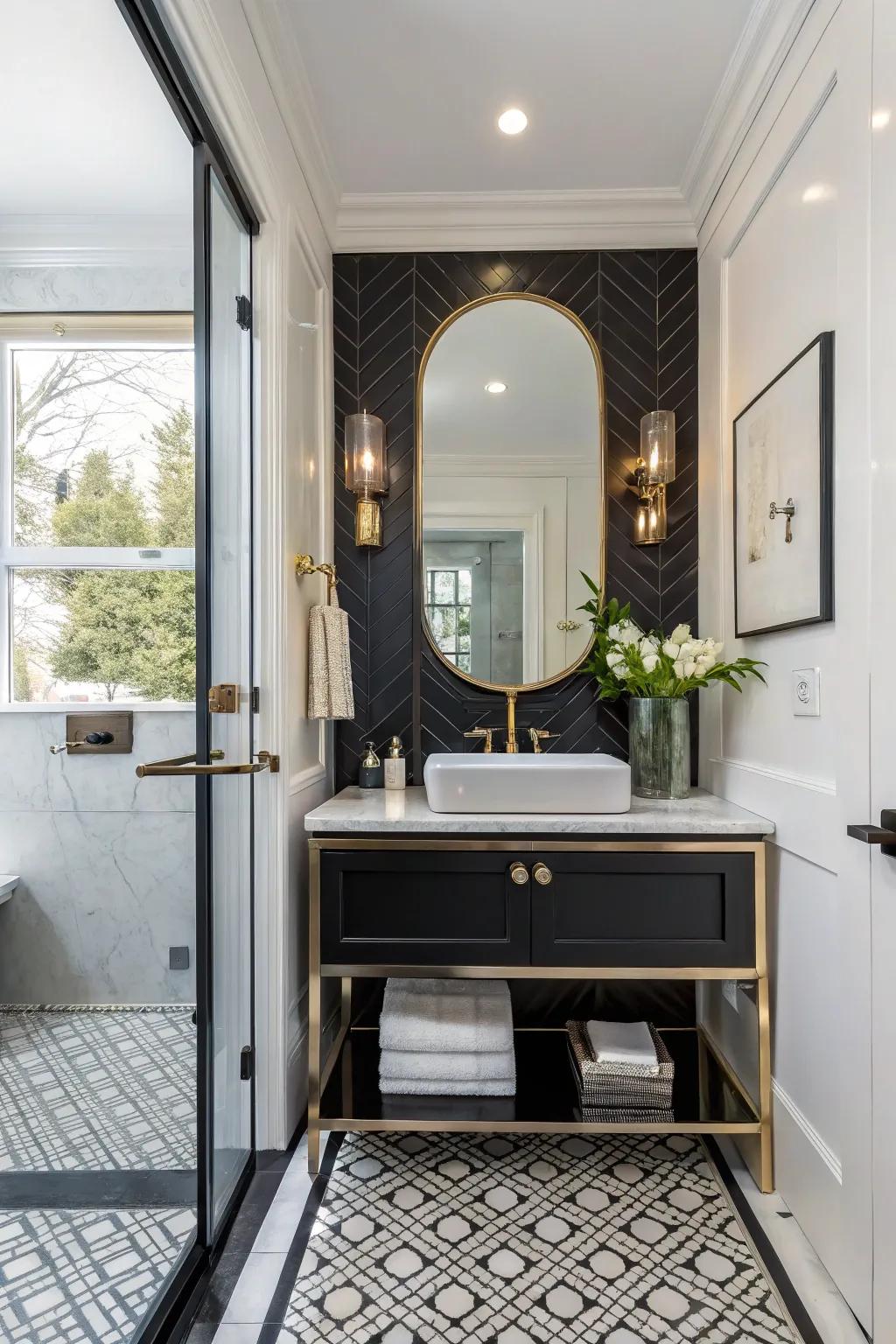 Contrasting colors add visual interest and style.