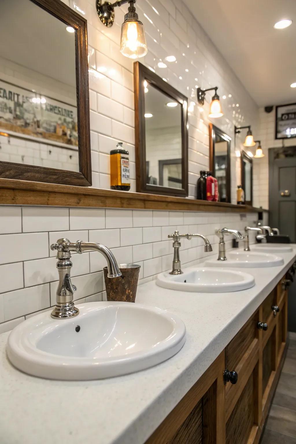Details like stylish fixtures exude luxury.
