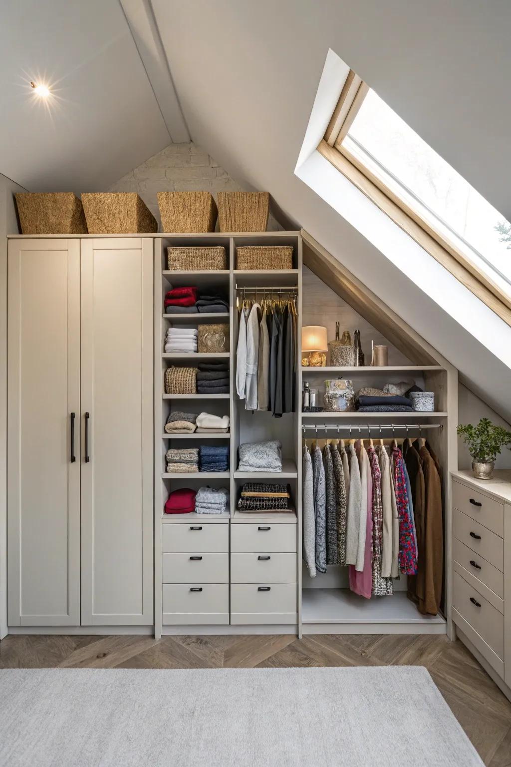 A blend of display and closed storage provides the best of both worlds.