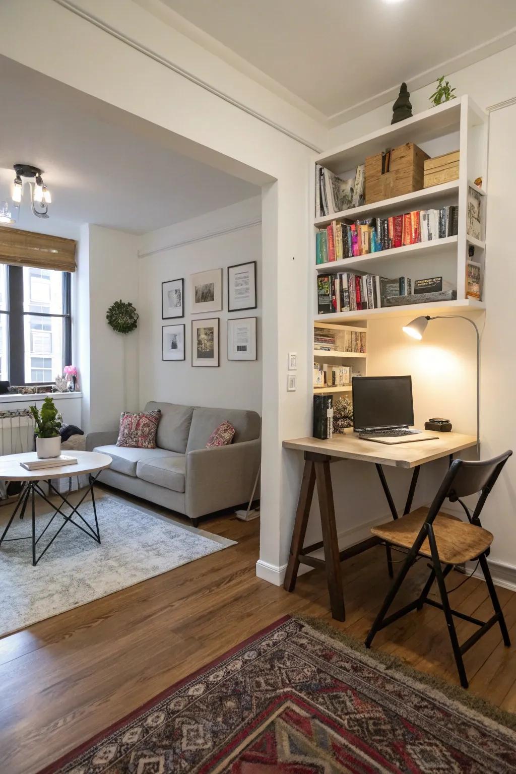 Areas that do more than one thing make the most of small spaces.