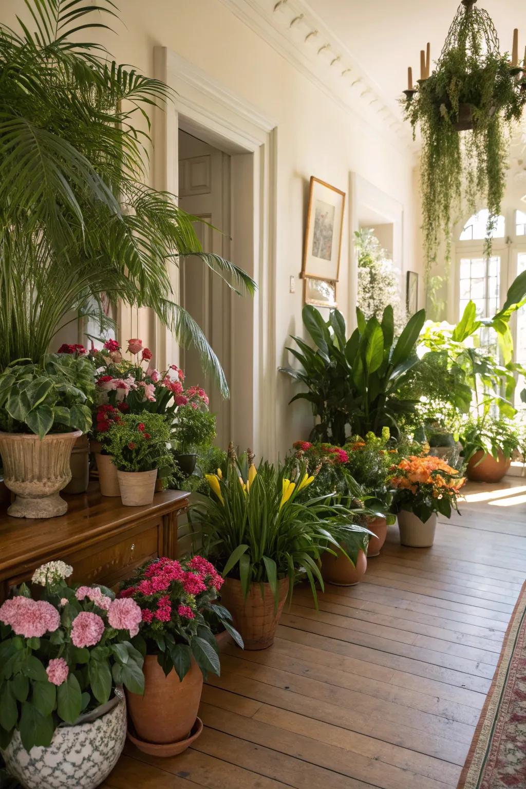 Introducing a hint of nature into a Southern inspired chamber.