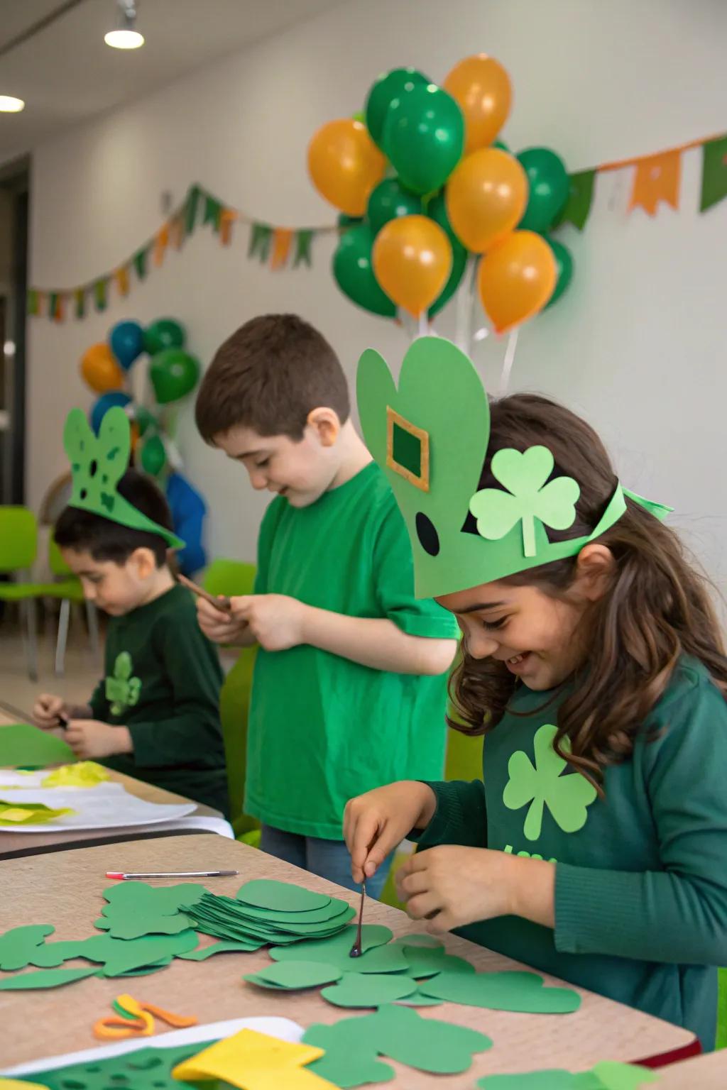 Keep the children entertained using a crafting station filled with imaginative pursuits.