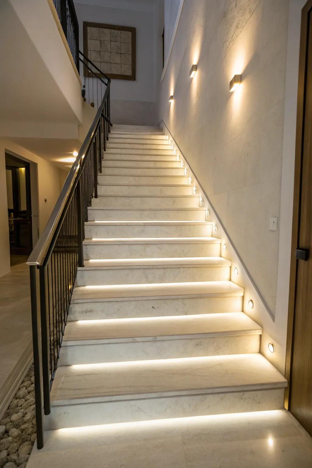 Minimalist lighting offers a sleek and simple design.