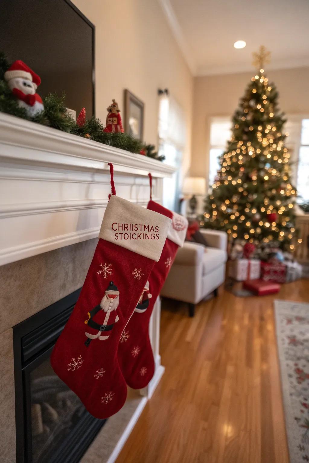 Personalized stockings bring warmth and individuality.