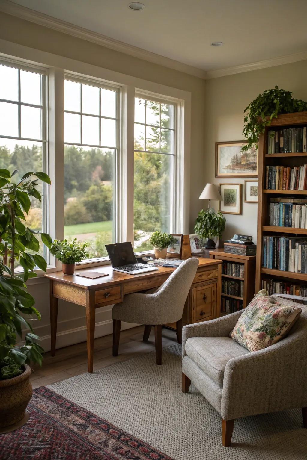 Natural light maximizes productivity and ambiance.