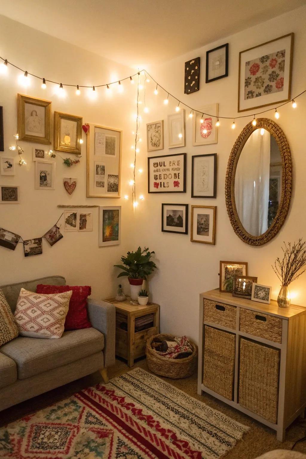 Decor adds flair without crowding your small area.