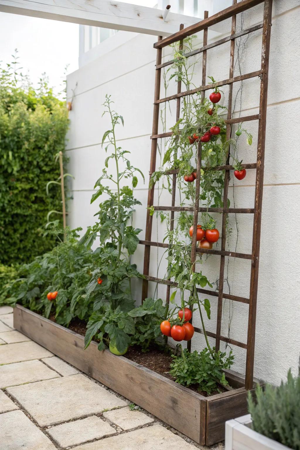 Uplift your garden with a magnificent farmyard screen trellis that merges minimalist elegance with boho style.