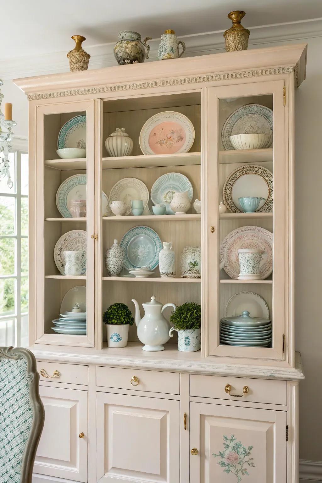 Neutral hues fashion a tranquil and graceful display.