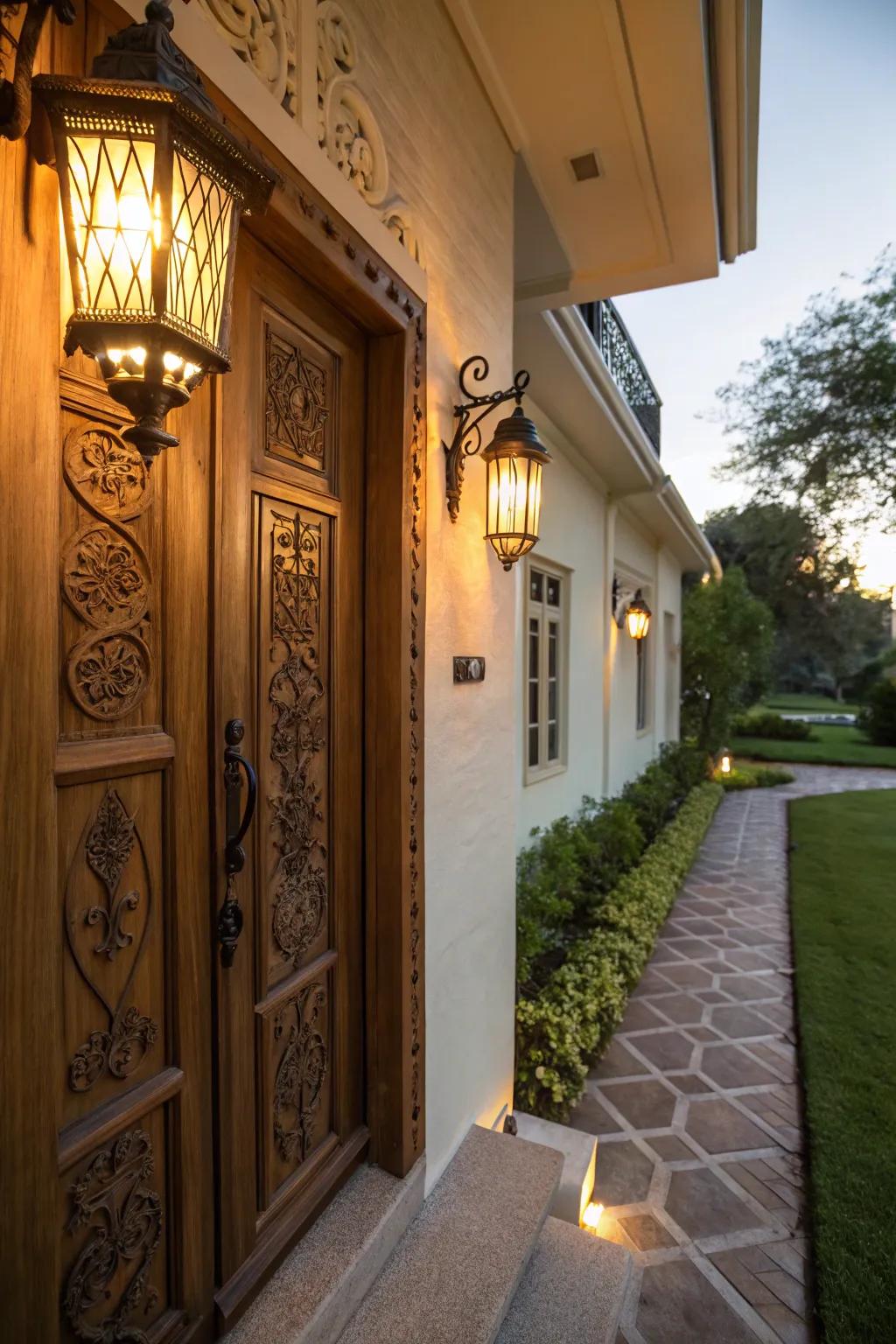 Elegant lighting casts a spotlight on traditional charm.