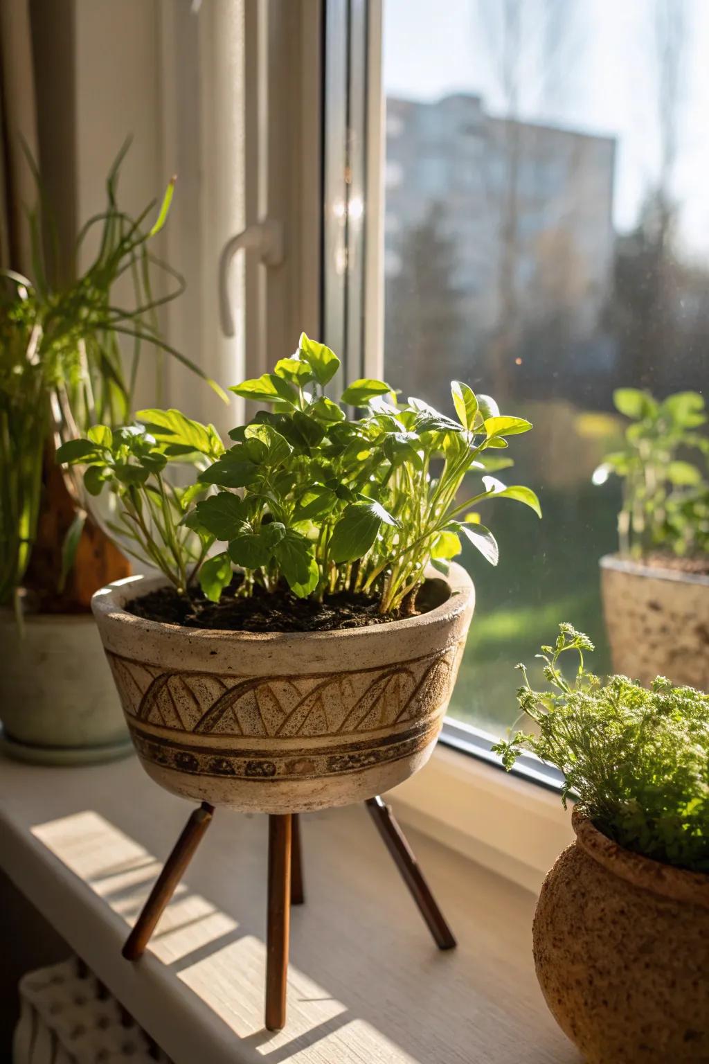 Transform three-legged vessels into modish planters well-suited for your abode.