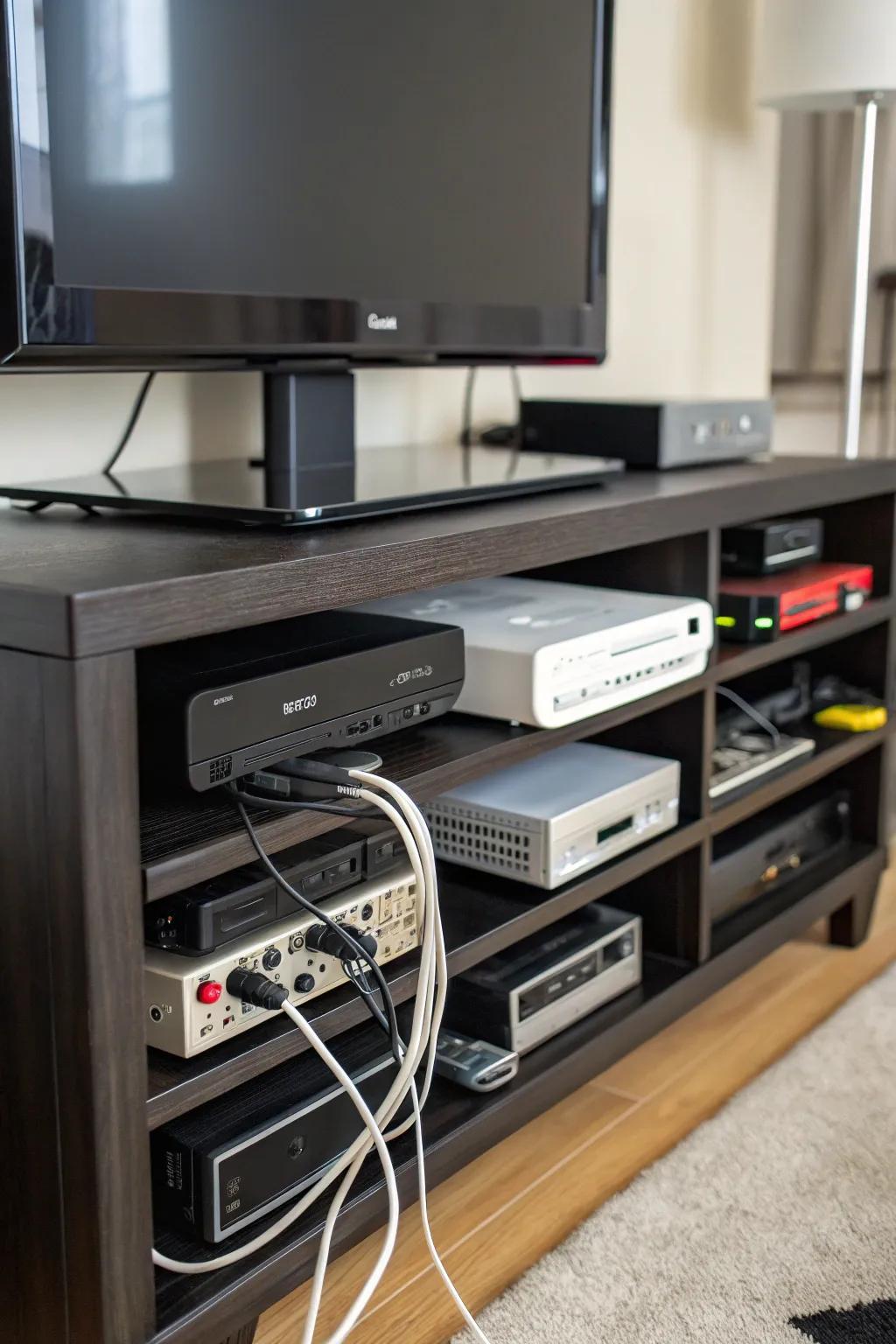 Function meets style with a well-planned media center setup.