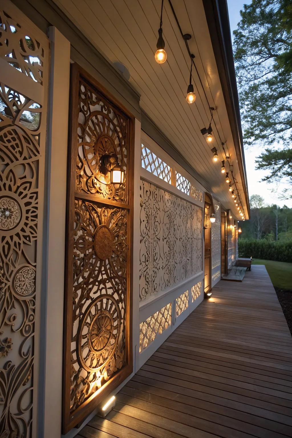 Introduce an artistic accent with facades.