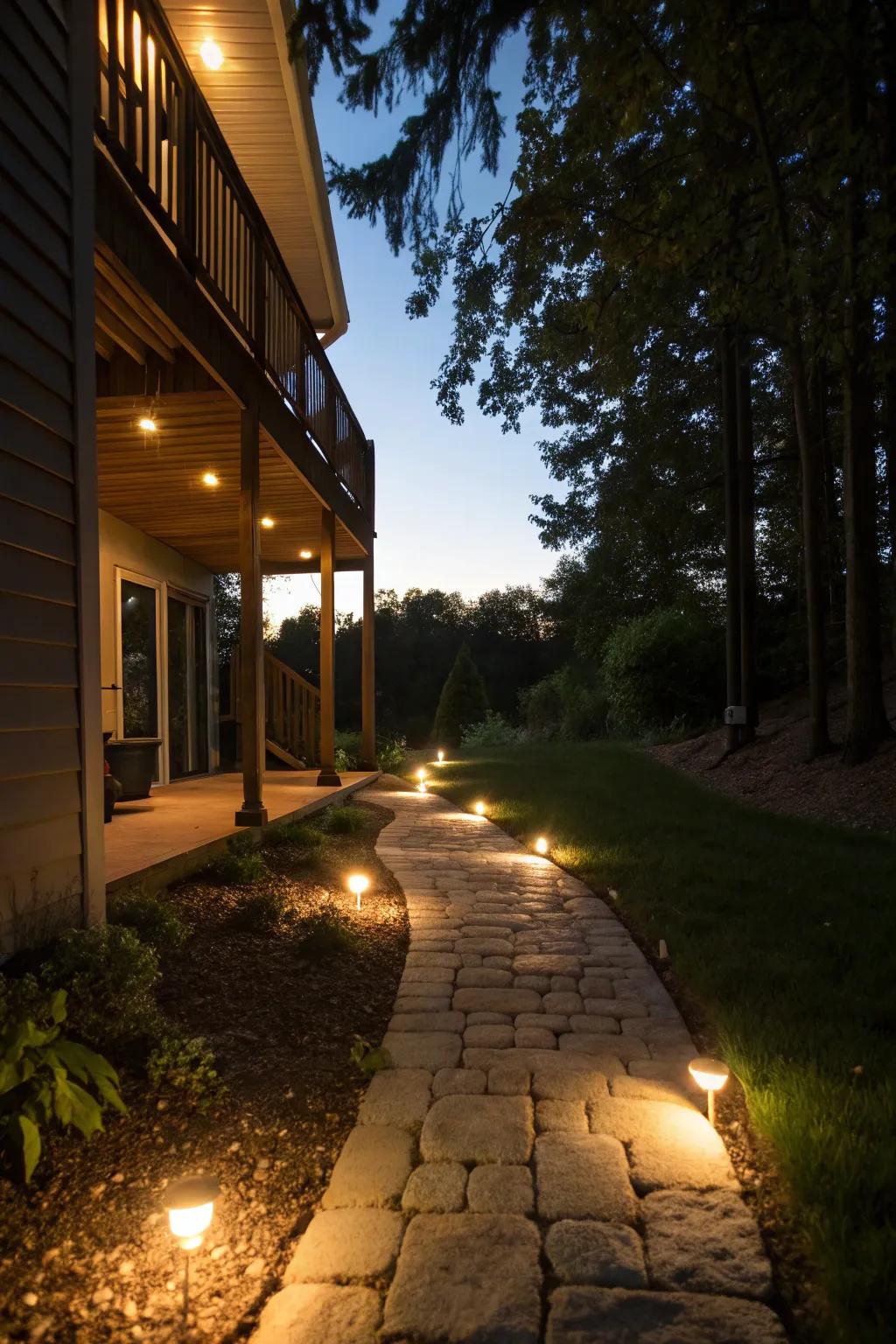 Pathway lighting ensures safe and stylish navigation.