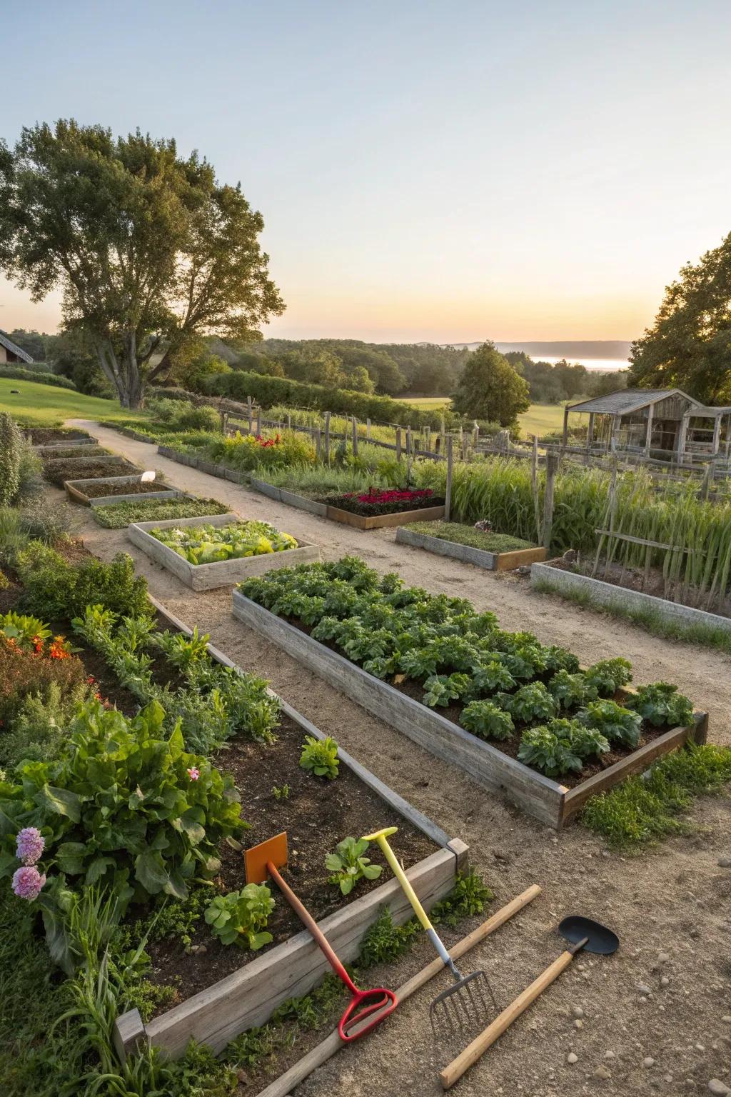 An operational garden design that transforms gardening into an easy pursuit.
