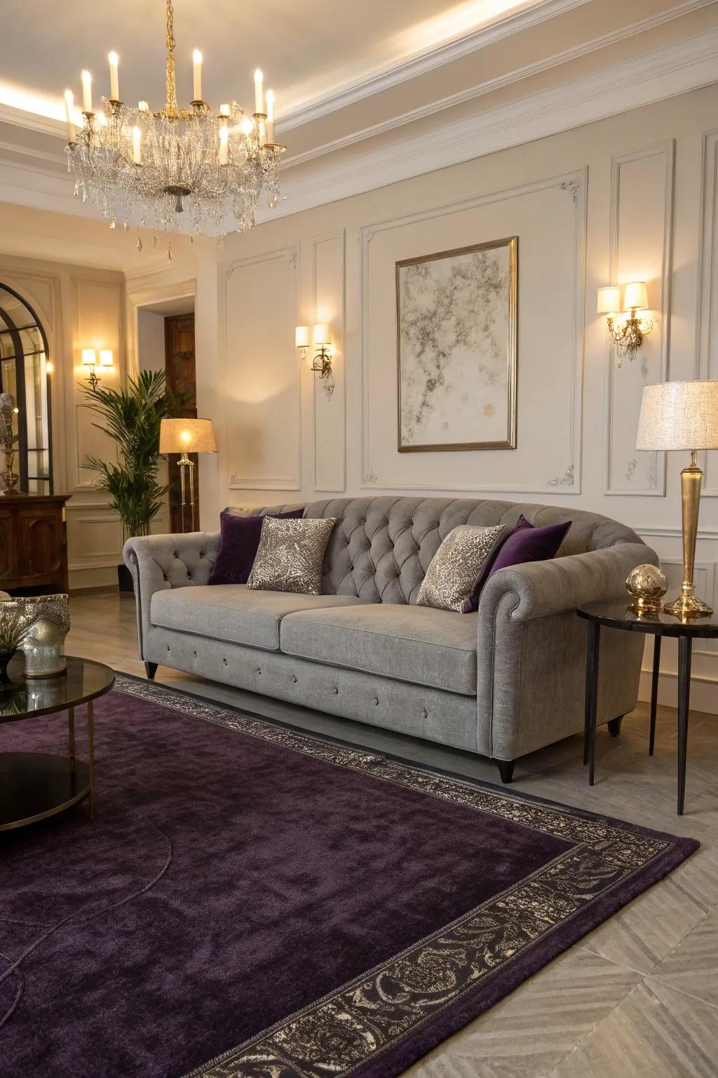 Dark plum rugs deliver drama and sophistication to your decor.