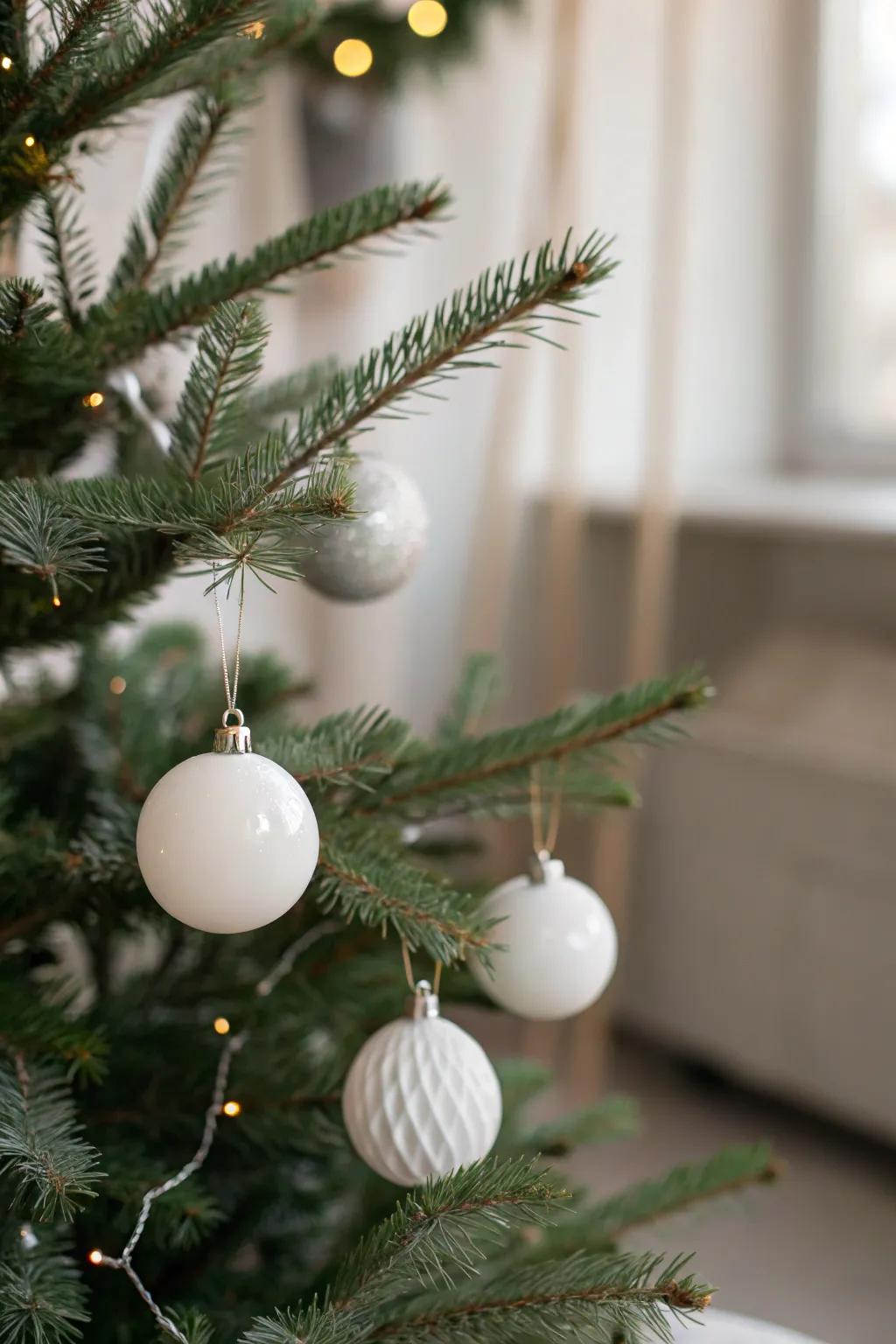 Embrace the allure of minimalism with simple ornaments.