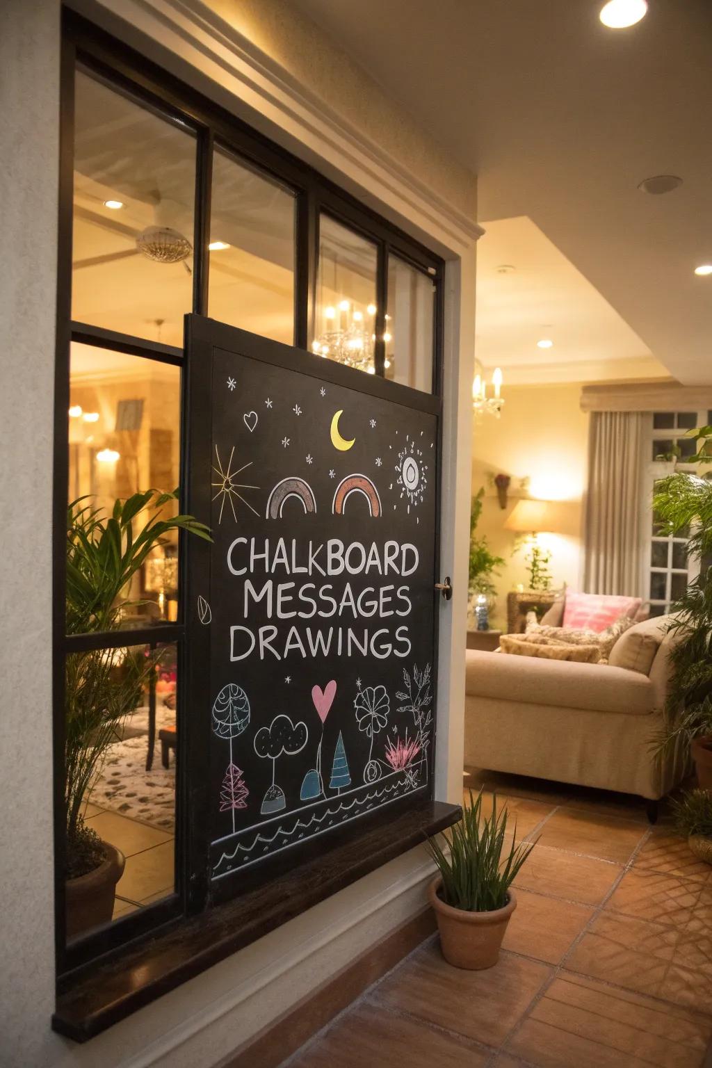 This interactive window display encourages creativity and engagement.