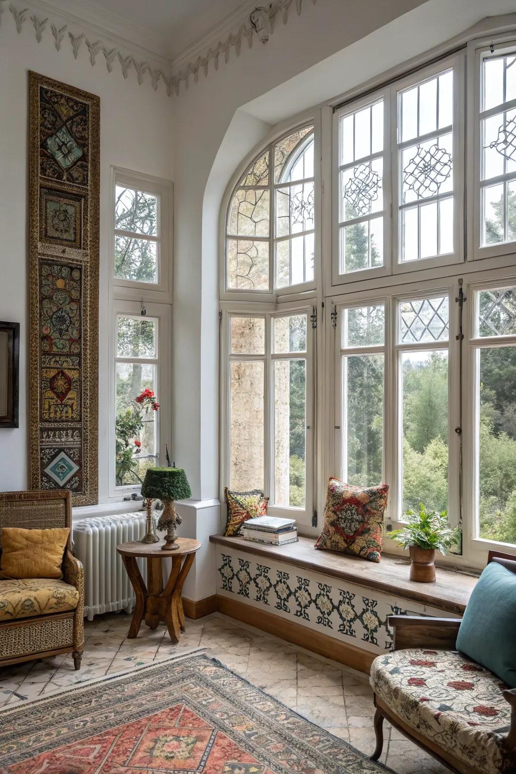 An eclectic fusion of modern and heritage window designs.
