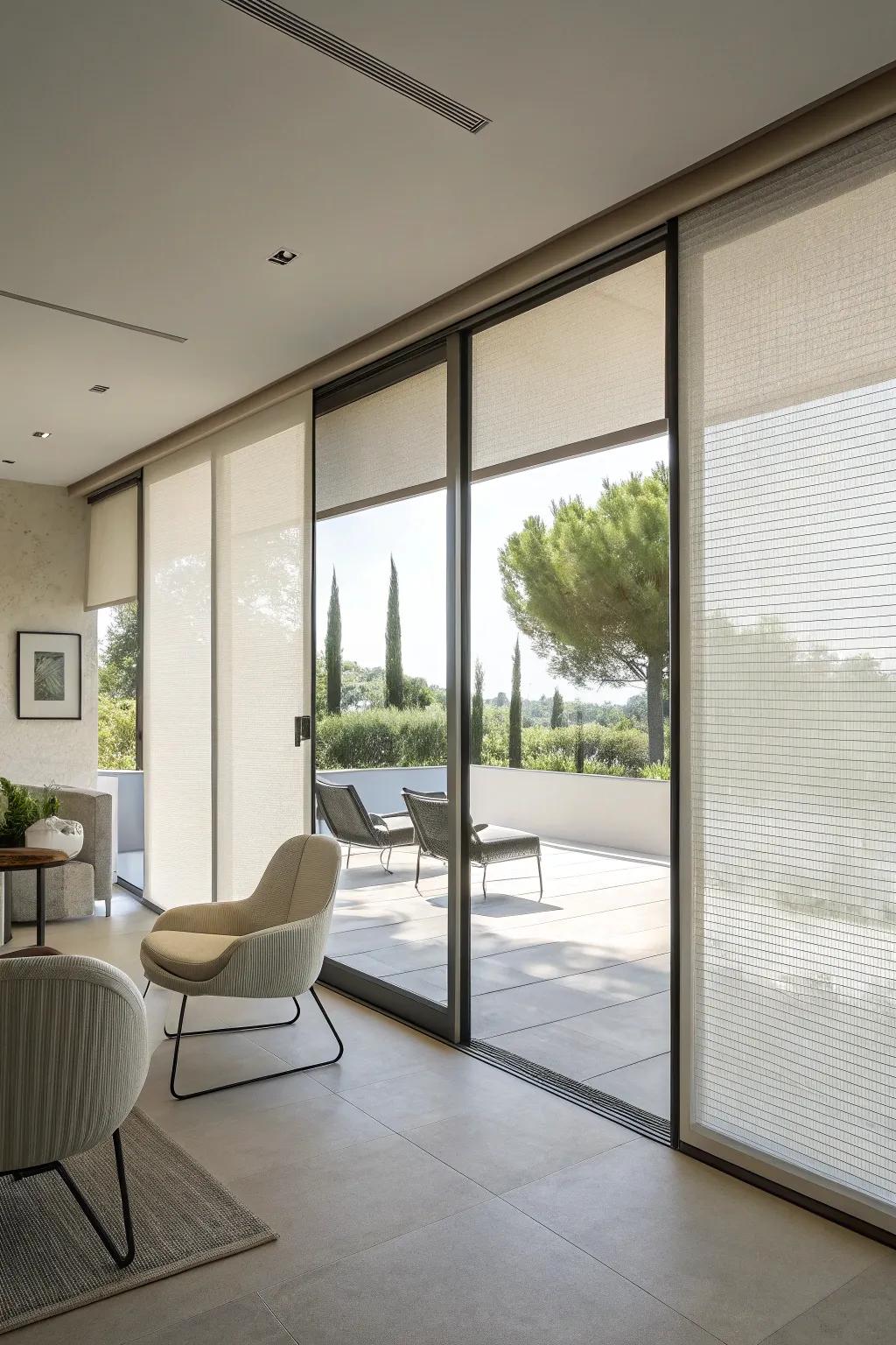 Simple shades offer a clean, modern look.