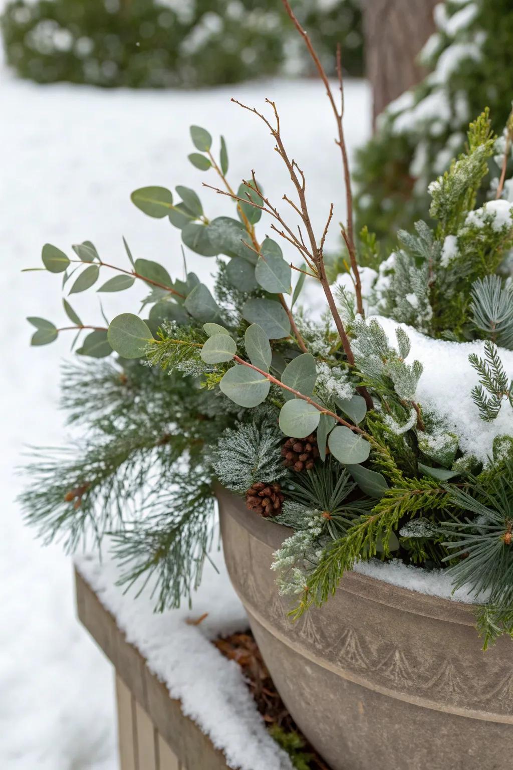 Eucalyptus enriches your setups with texture and a revitalizing scent.