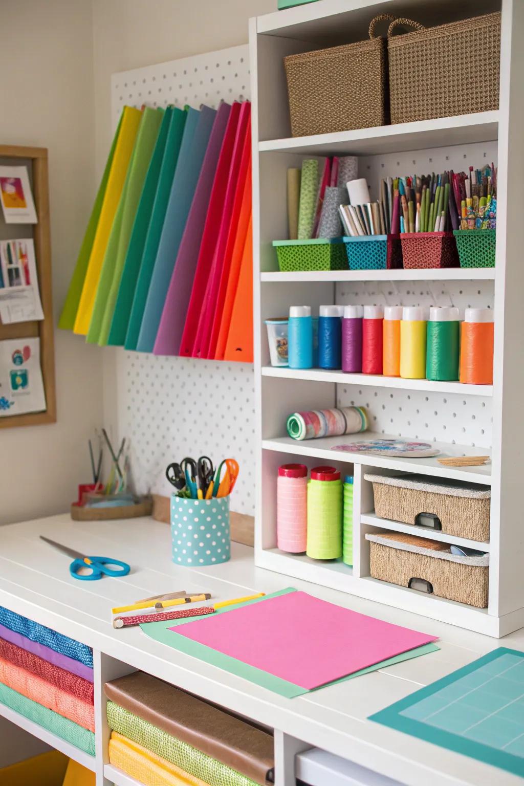 A handicraft corner overflowing with ingenuity.