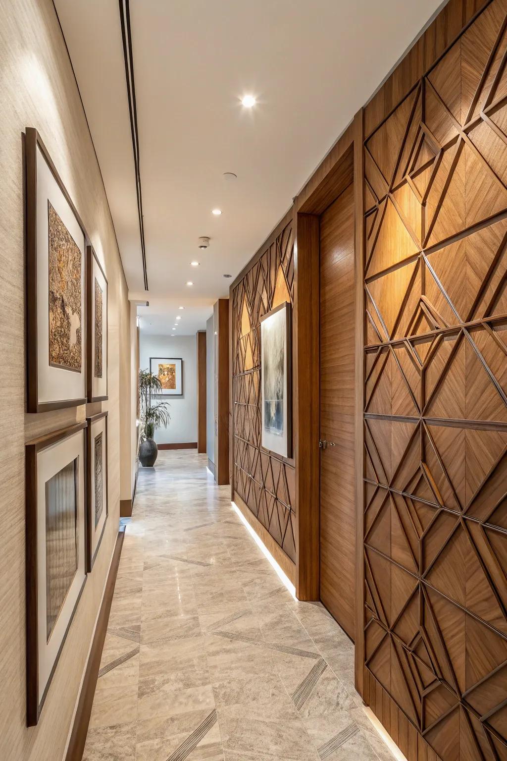 Geometric designs transform your walls into an artistic display.