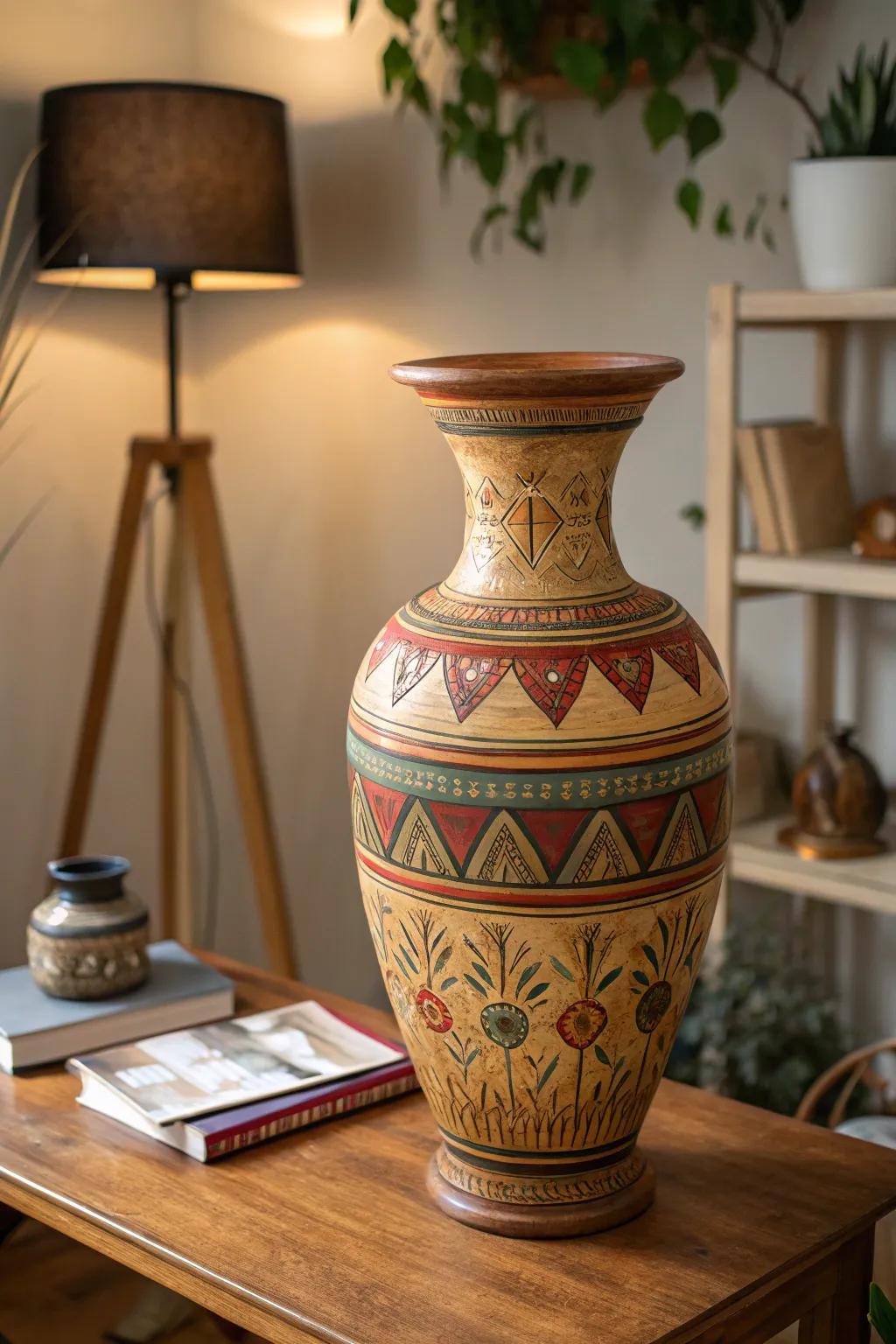 Convey your ingenuity through DIY painted timber vessels.