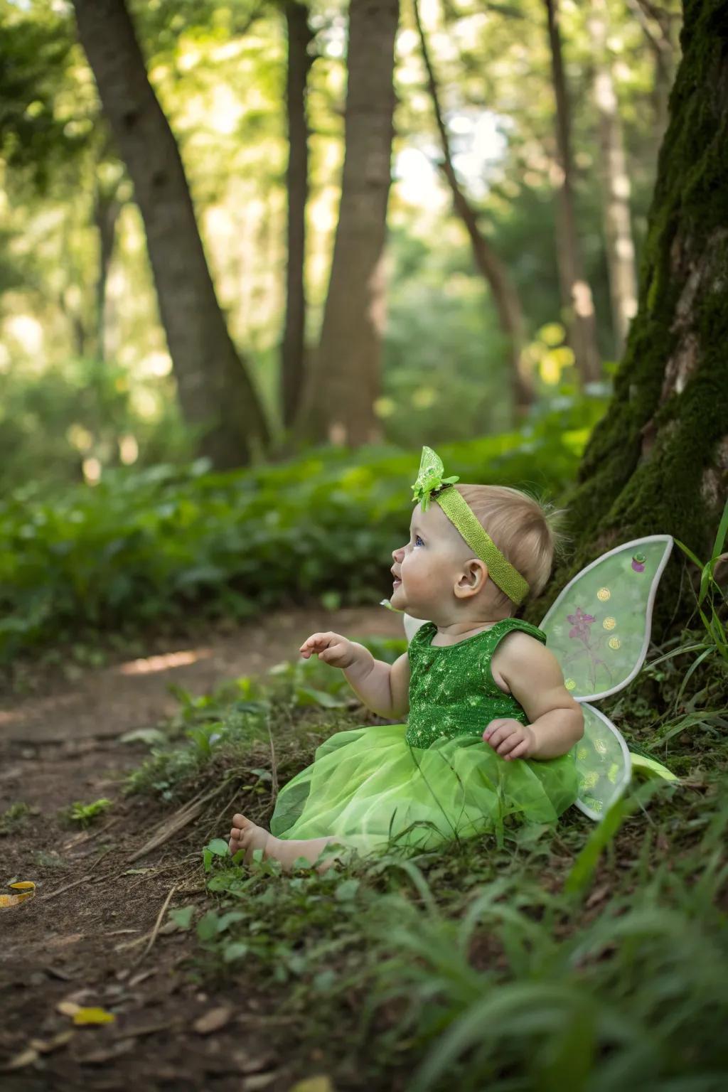 An enchanting Tinkerbell costume, perfect for creating a magical Halloween.
