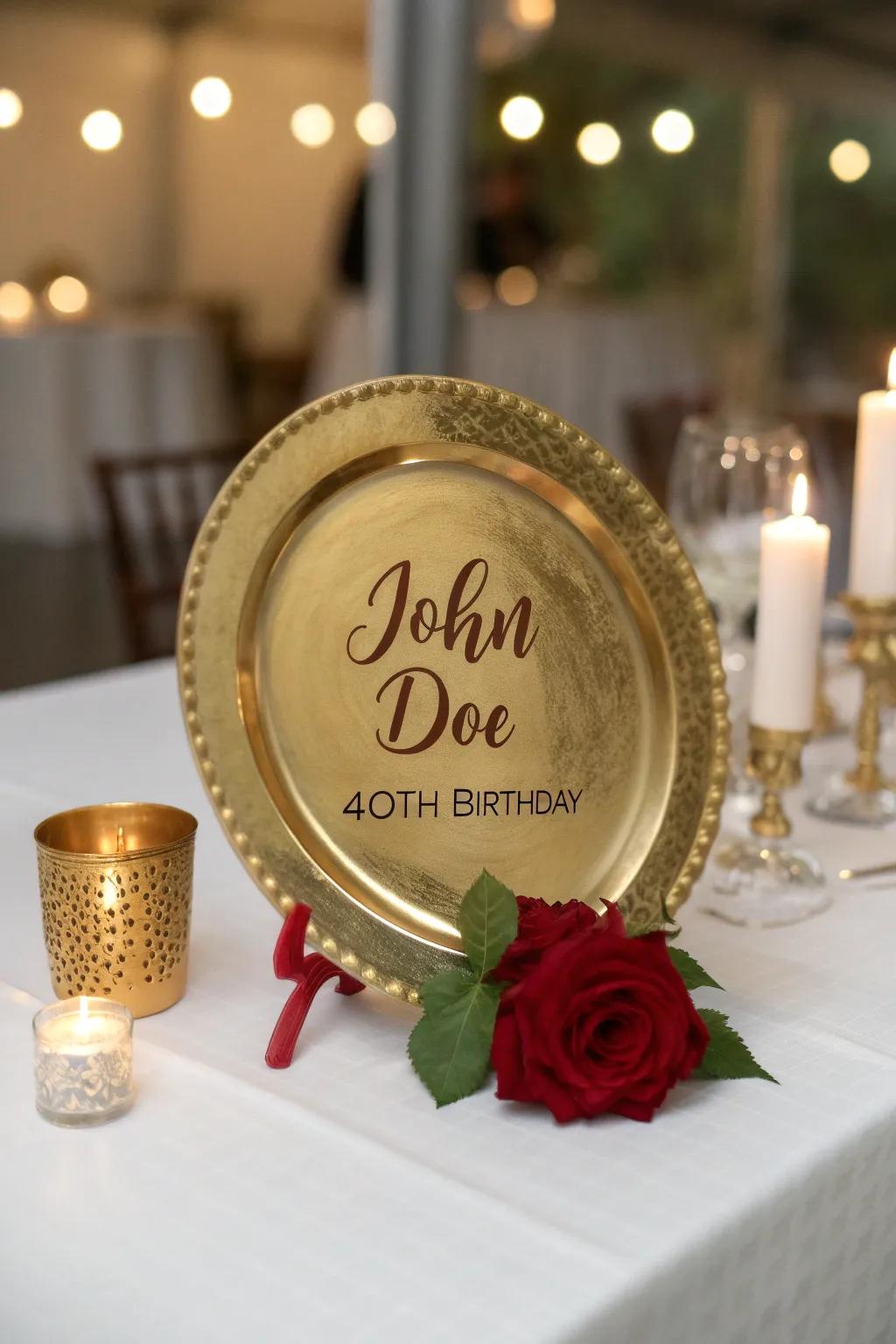 A uniquely customized centerpiece guaranteed to leave a lasting impression.