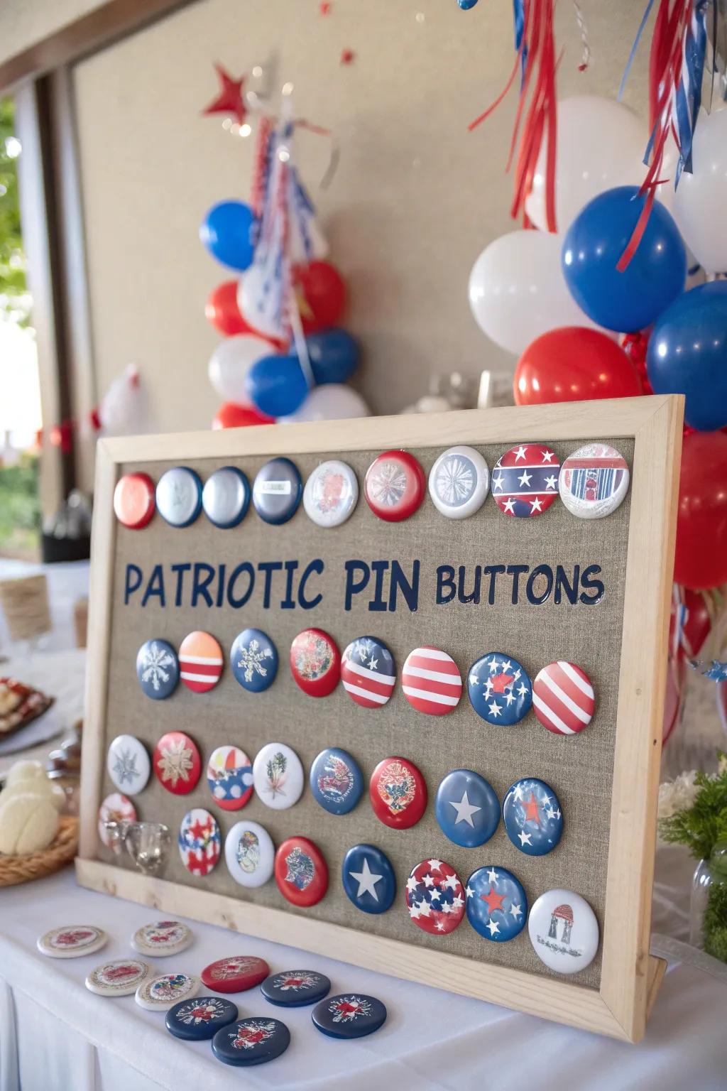 National pride buttons for a fun accessory